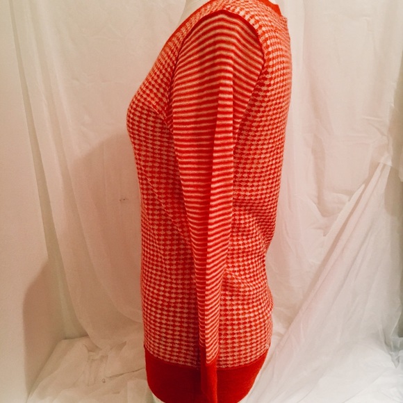 Joie Aimee Alpaca Sweater - Orange & White - Picture 5 of 8